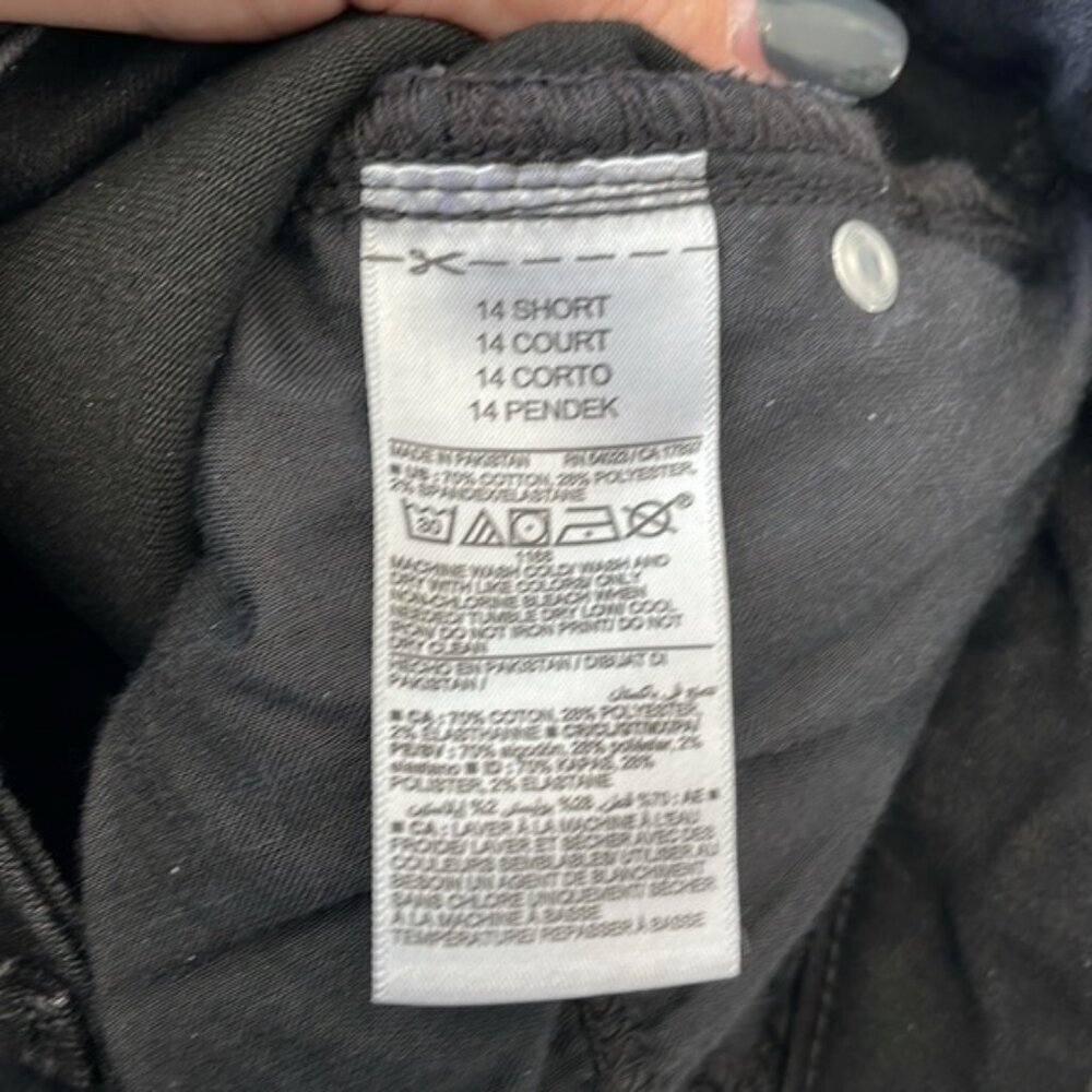 EC Old Navy High Rise Rockstar Super Skinny Black Jeans - Size 14S - Picture 5 of 5